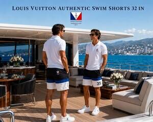 Louis Vuitton CUP SWIM Trunks 32" Shorts Small Medium Designer NEW Authentic LTD